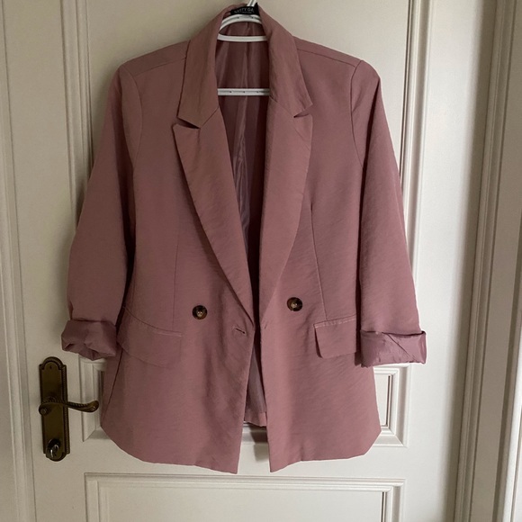 Small Pink Linen Blazer barely worn - Picture 1 of 4